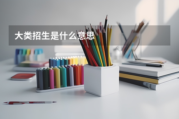 大类招生是什么意思