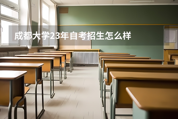 成都大学23年自考招生怎么样