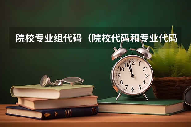 院校专业组代码（院校代码和专业代码）