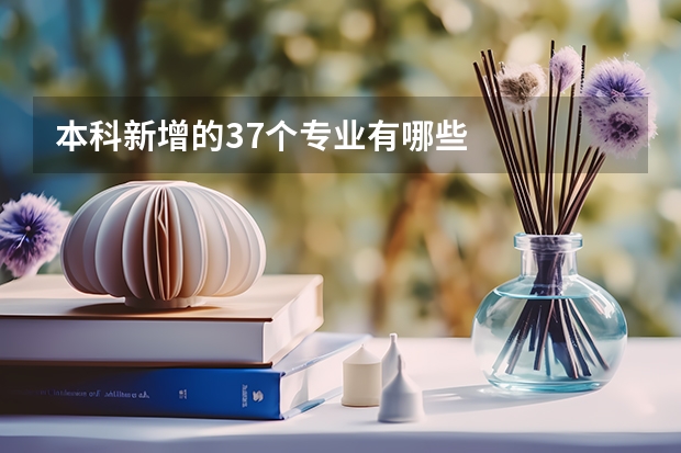 本科新增的37个专业有哪些