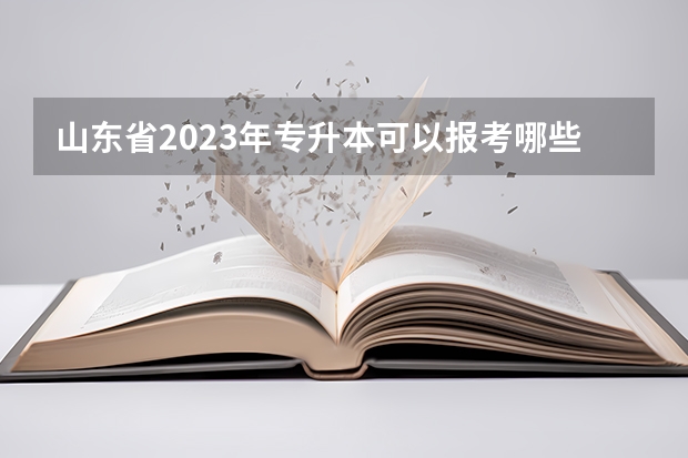 山东省2023年专升本可以报考哪些大学
